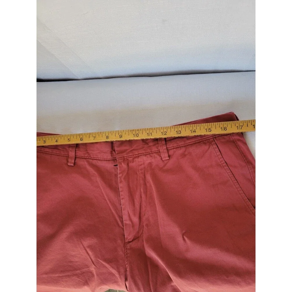 J. CREW Shorts Mens 34 Red Chino Paisley lined Flat Front Casual Beach Mid RIse
